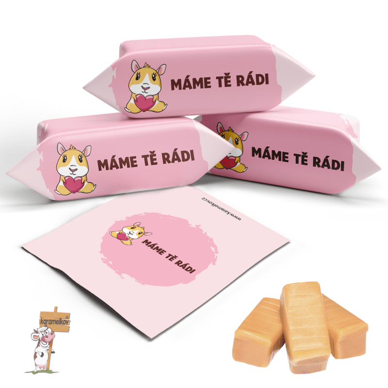 #726 KARAMELKY S VLASTNÍM TEXTEM