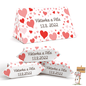 #006 KARAMELKY NA SVATBU V malé KRABIČCE (po 3 kusech)