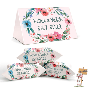 #009 KARAMELKY NA SVATBU V malé KRABIČCE (po 3 kusech)