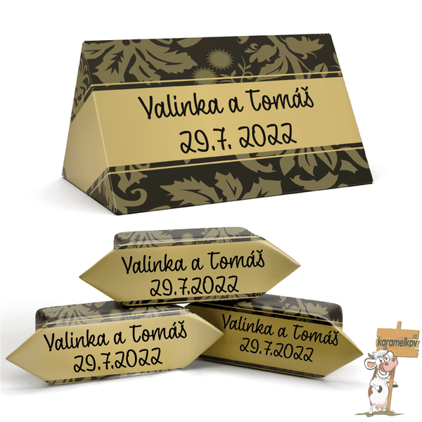 #021 KARAMELKY NA SVATBU V malé KRABIČCE (po 3 kusech)